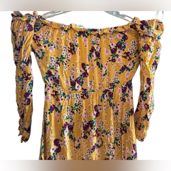 Peach Love California Off shoulder dress with attached long sleeves Size L - Picture 2 of 16